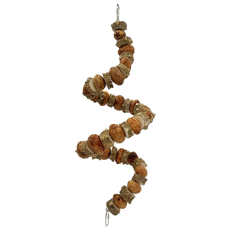 39" Prickly Ash & Mango Wood Bird Toy | Natural Parrot Chew & Enrichment | Warewoof House