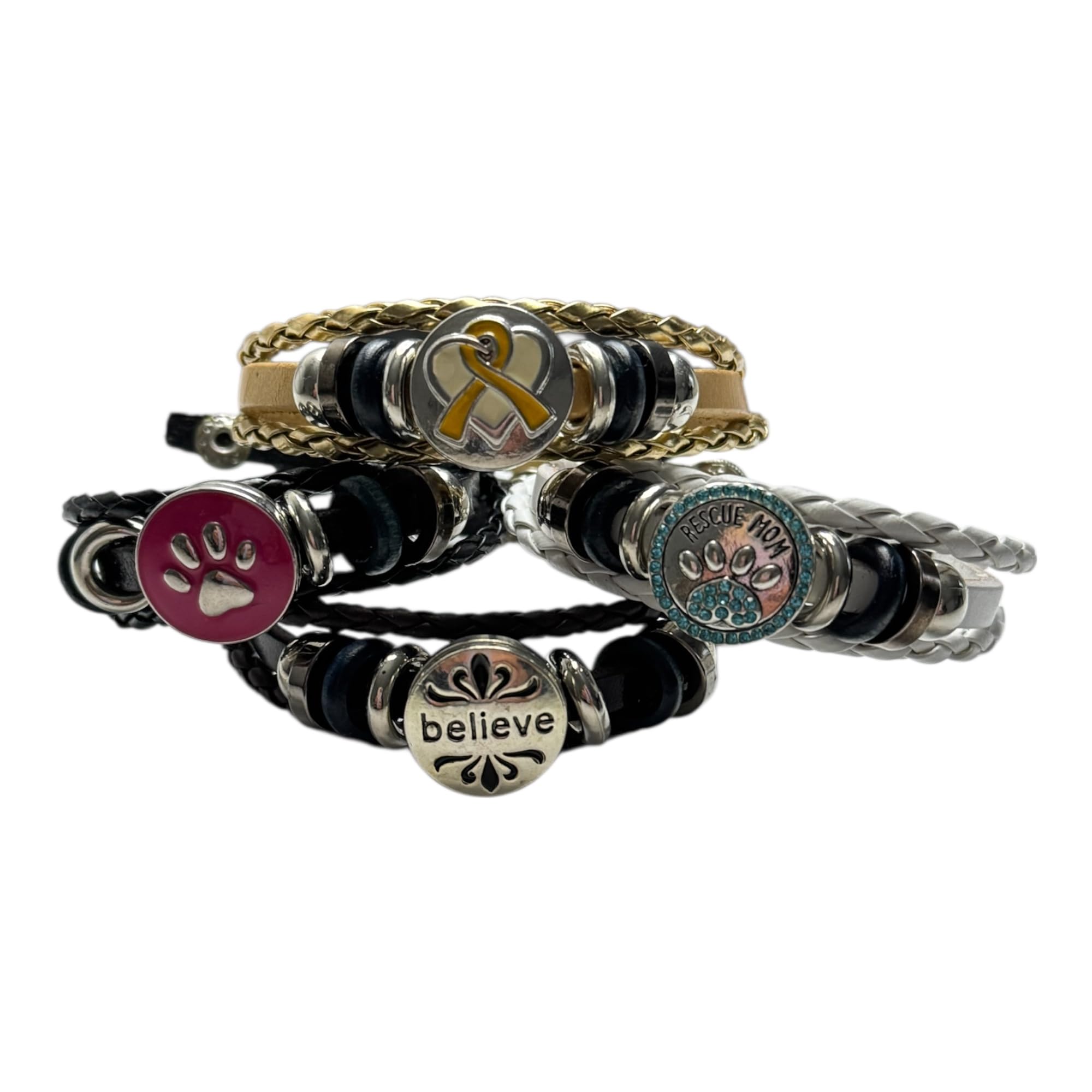 Extra Pet Parent Leather Cuff Add-On | 18mm Snap Compatible | Warewoof House