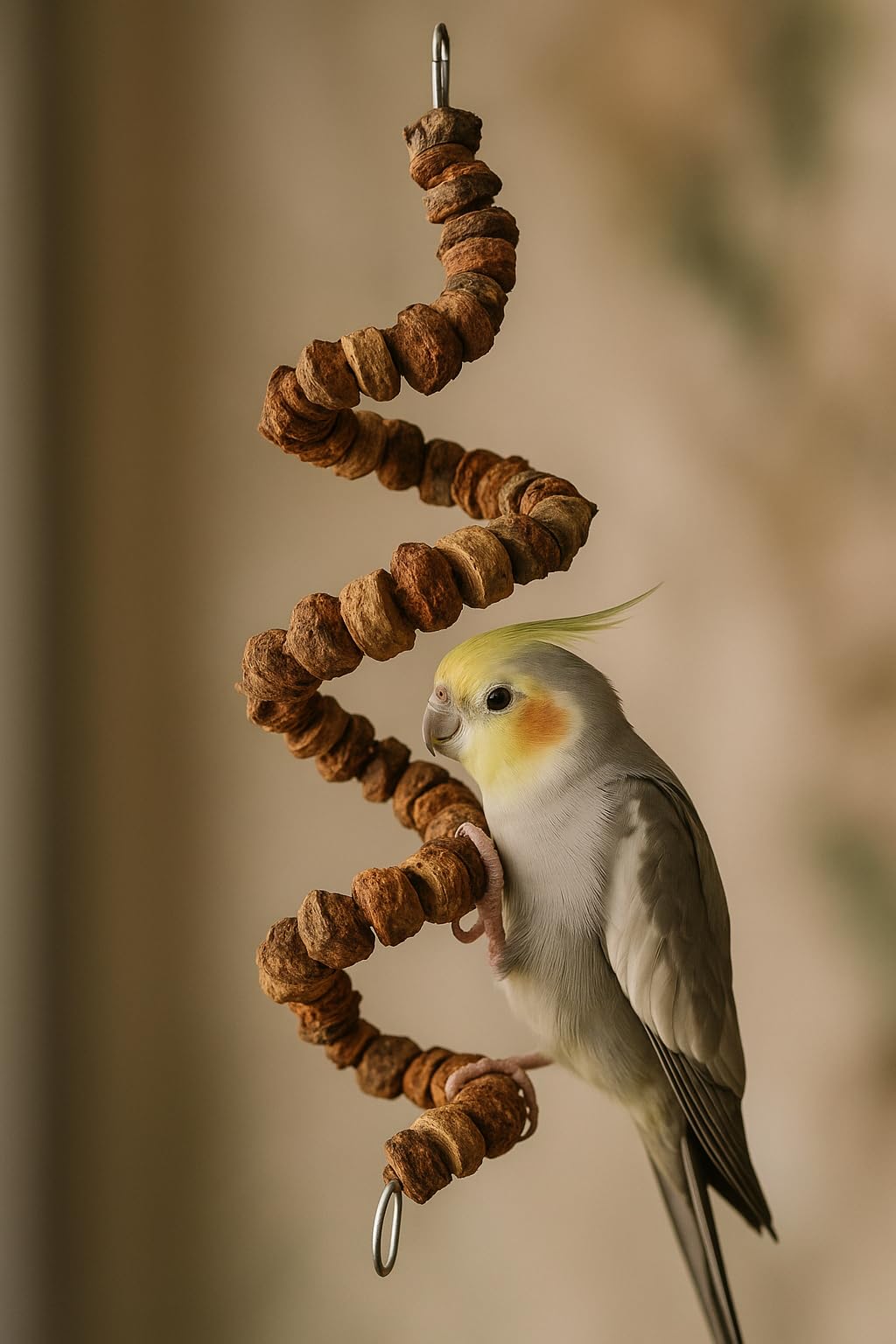 39" Prickly Ash & Mango Wood Bird Toy | Natural Parrot Chew & Enrichment | Warewoof House