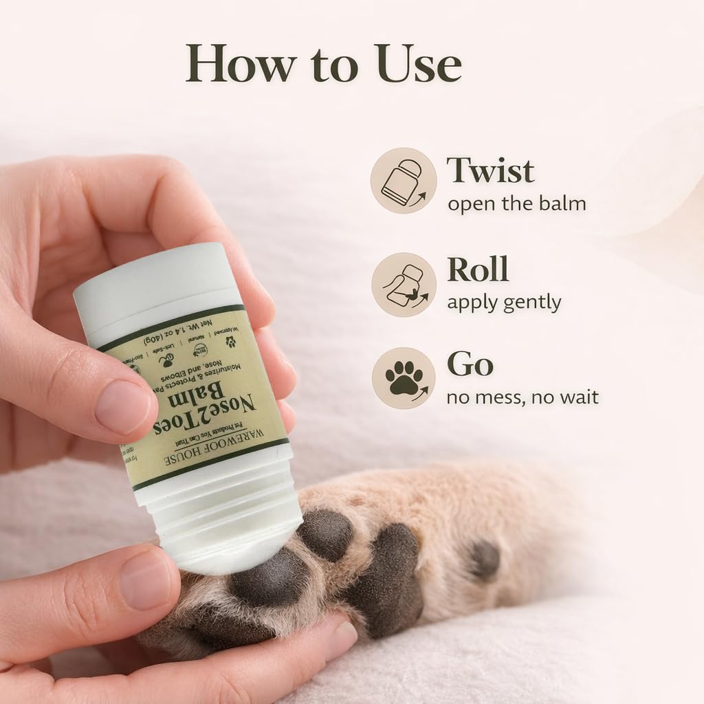 Nose2Toes Paw & Nose Balm Stick (1.4 oz / 40g) | Natural Paw Protection | Warewoof House