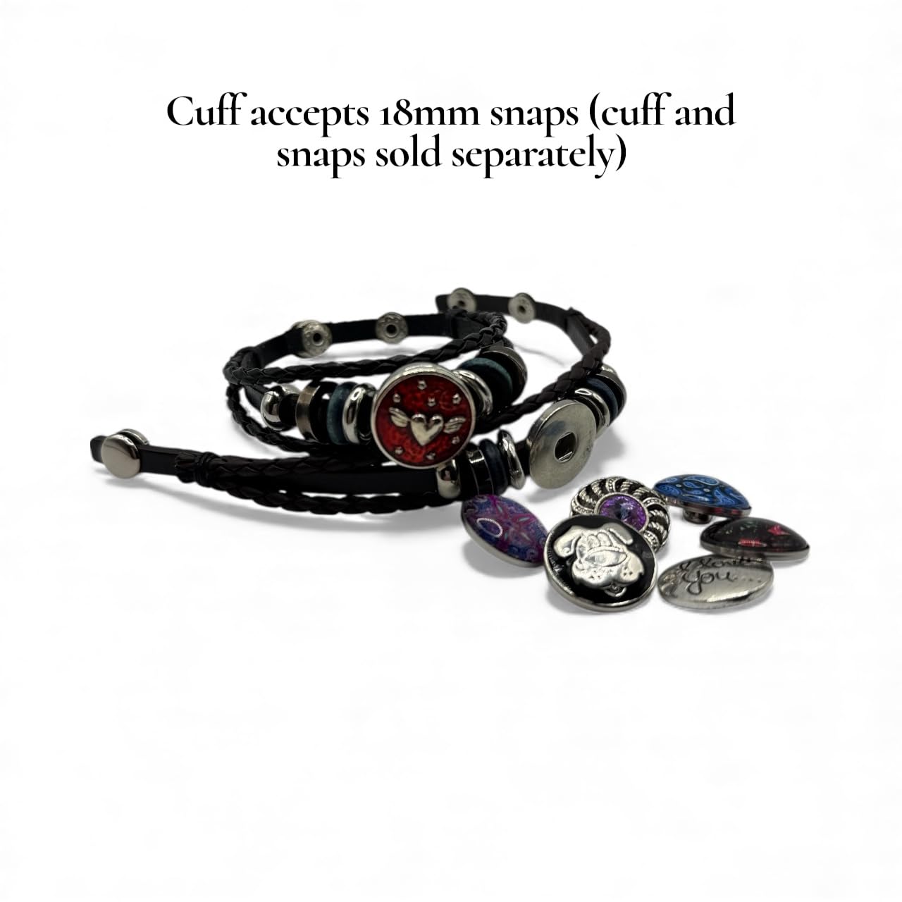 Extra Pet Parent Leather Cuff Add-On | 18mm Snap Compatible | Warewoof House