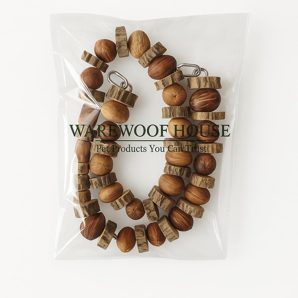 39" Prickly Ash & Mango Wood Bird Toy | Natural Parrot Chew & Enrichment | Warewoof House