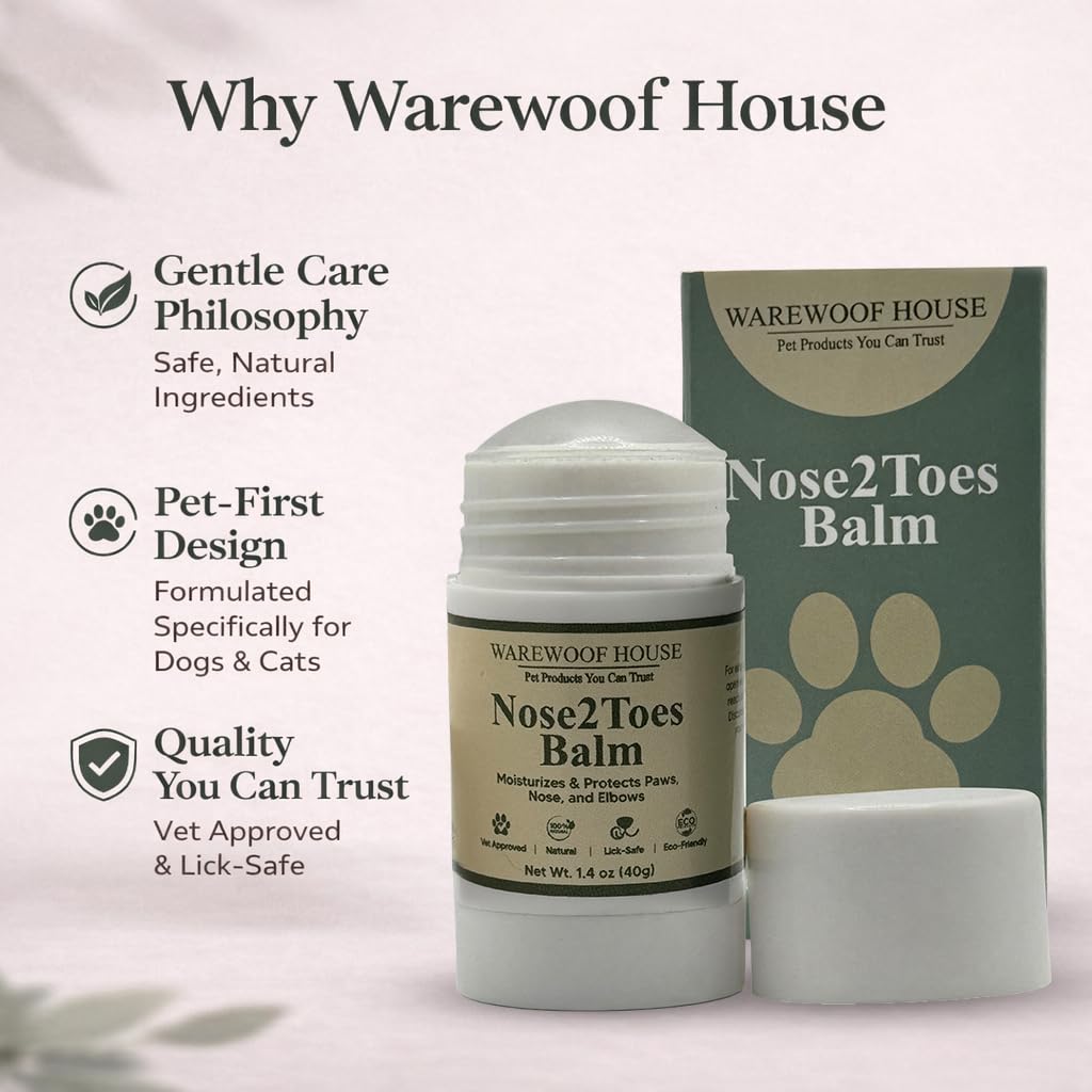 Nose2Toes Paw & Nose Balm Stick (1.4 oz / 40g) | Natural Paw Protection | Warewoof House