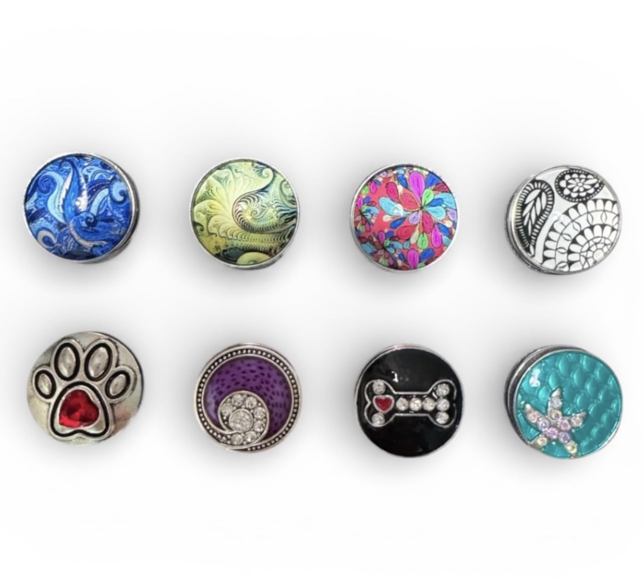 Interchangeable Snap Charms Collection Pack | Mixed Designs (12mm or 18mm) | Warewoof House
