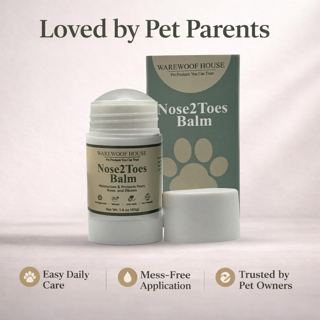 Nose2Toes Paw & Nose Balm Stick (1.4 oz / 40g) | Natural Paw Protection | Warewoof House
