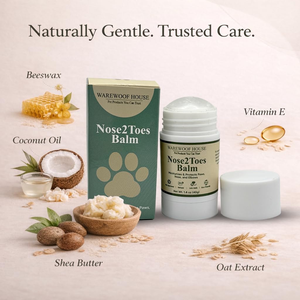 Nose2Toes Paw & Nose Balm Stick (1.4 oz / 40g) | Natural Paw Protection | Warewoof House
