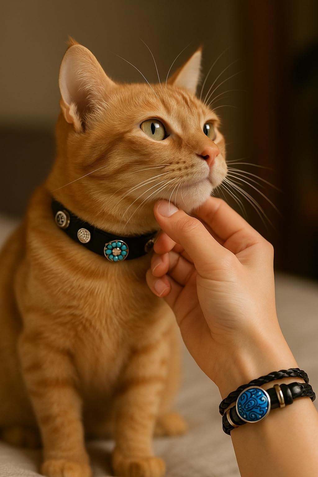 Matching Dog Collar & Pet Parent Cuff Bracelet Set | Interchangeable Snap Jewelry | Warewoof House
