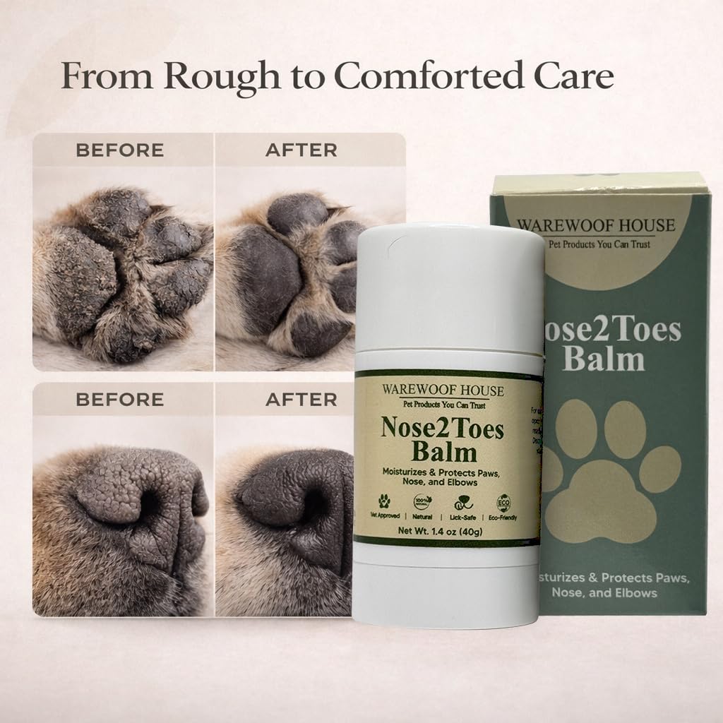 Nose2Toes Paw & Nose Balm Stick (1.4 oz / 40g) | Natural Paw Protection | Warewoof House